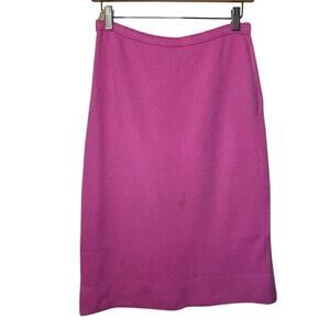 VTG Retro Dalton Virgin Cashmere Pink Classic Pencil Skirt 60’s Size 14